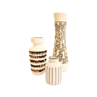 Set Van 3 Keramieke Vaasjes Vintage Vaas