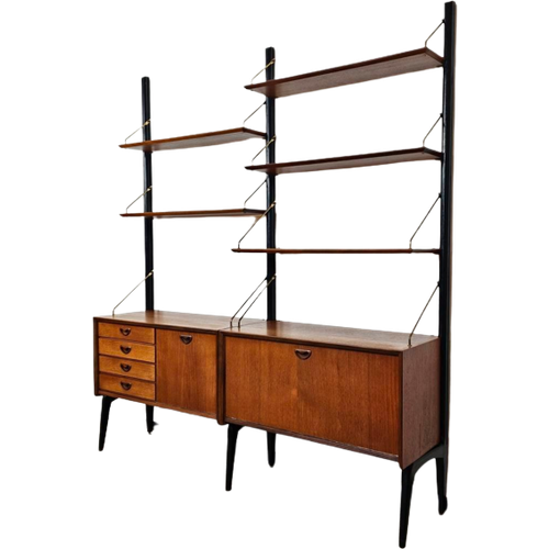 Vintage Wandkast Boekenkast Wallunit Losstaand Van Teeffelen