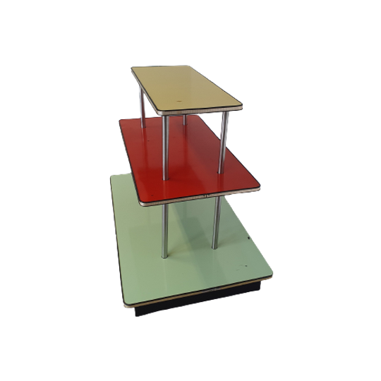 Store Of Trade French Design Enamelled Table 1960 Old Trade Display 3 Trays 1