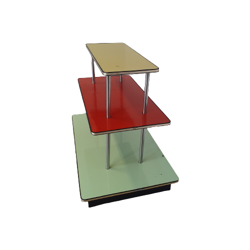 Store Of Trade French Design Enamelled Table 1960 Old Trade Display 3 Trays