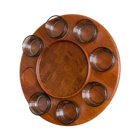 Grote Vintage Digsmed Draaibaar Dienblad / Lazy Susan Serveerbord, Deens Design