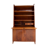 Mahoniehouten Boekenkast/ Secretaire Uit Denemarken, 1960’S