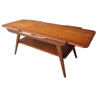 Vintage Salontafel Omkeerbaar Blad Teakhouten Salontafel