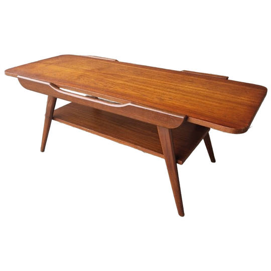 Vintage Salontafel Omkeerbaar Blad Teakhouten Salontafel 1