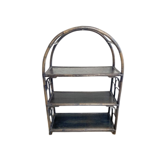 Vintage Rotan Manou Bamboe Boogkast 1