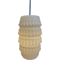 White Glass Brutalis Pendant Lamp 1960S