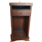 Vintage - Nachtkastje - Bijzetkastje - Telefoonkastje - Hout thumbnail 1