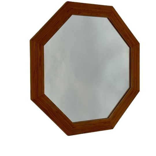 Vintage Jaren 70 Grenen Spiegel Zweeds Design 1