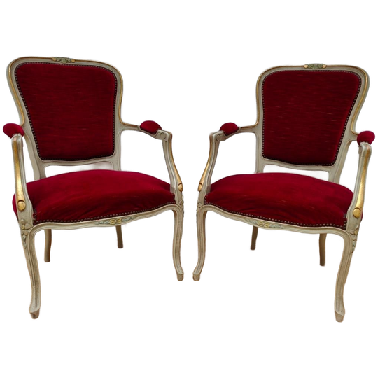 Brocante Vintage Franse Louis Xv Stoelen Fauteuils Set Prijs 1