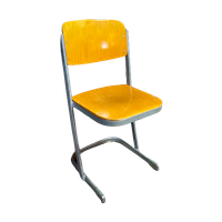 Grote Partij Vintage Stapelstoelen Schoolstoelen – Grijs Metalen Frame – 131 Stuks