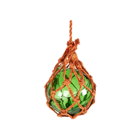 Vintage Glazen-Bol-Macramé-Hanger - 60'S