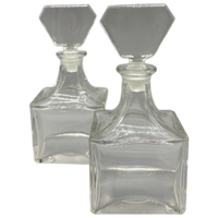 Set Kristallen Parfumflesjes 2 Stuks 70's