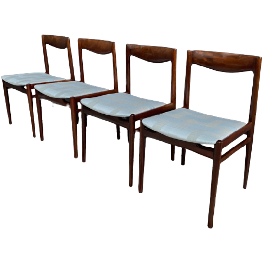 Set Of 4 Rosewood Lubke Dining Chairs 1960s 1
