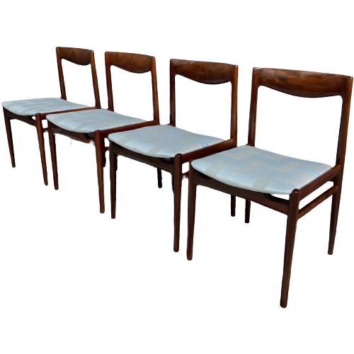Set Of 4 Rosewood Lubke Dining Chairs 1960S