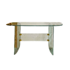 Vintage Glazen Sidetable Met Facet Geslepen Randen thumbnail 1