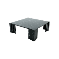 Large Italian Modern Black Marble Coffee Table 1970S