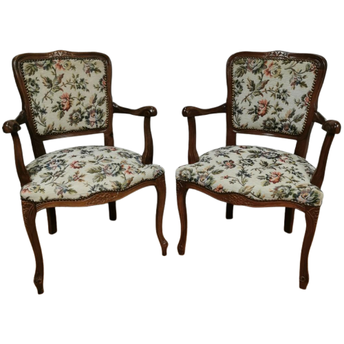 Set Brocante Vintage Franse Louis Xv Stoelen Fauteuils. Set Prijs