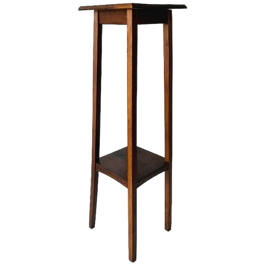 Hoge Xl Vintage Plantentafel Donker Hout 1