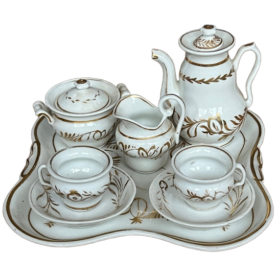 Vieux Paris (oud Parijs). Handbeschilderd Porseleinen Poppenservies. 1