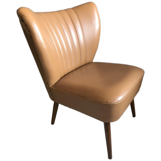 Vintage Cocktail Stoel Leer 1960s 1
