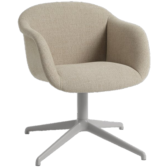Muuto / Fiber Armchair / Swivel Base Grey/ Ecriture 240 1