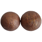 Twee Kunststof Ronde Decoratie Bollen Ø 10 Cm Met Streepmotief thumbnail 1