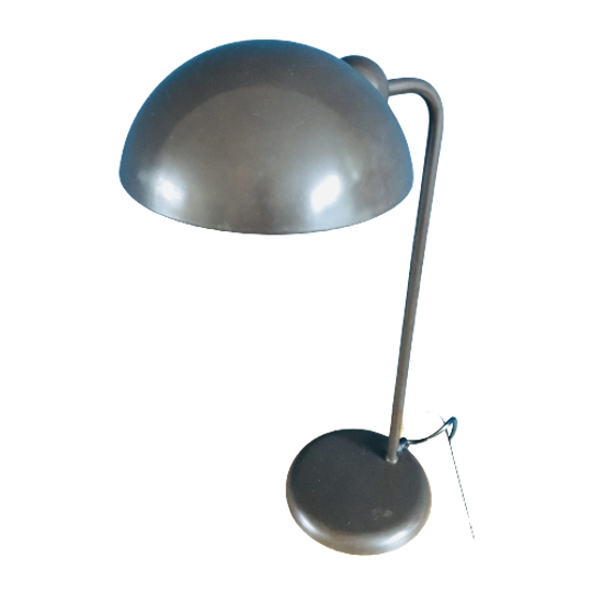 Vintage Stalen Bureaulamp Bruin 1