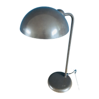 Vintage Stalen Bureaulamp Bruin