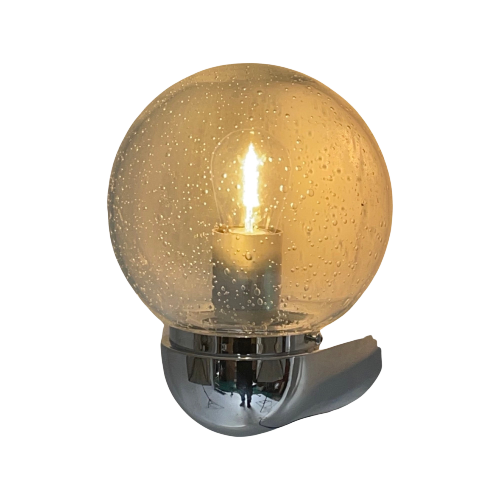 Glashutte Limburg - Chromed Wall Sconce With Glass Top - In Great Condition