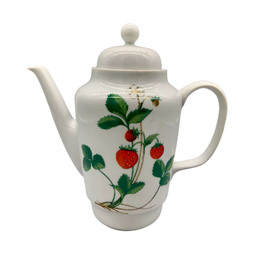 Vintage Koffiepot Strawberry Mz Porselein Czechoslovakia