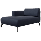 4x6 sofa - X5 Chaise Longue (links) Blauw Velours thumbnail 1