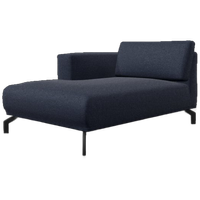 4x6 sofa - X5 Chaise Longue (links) Blauw Velours