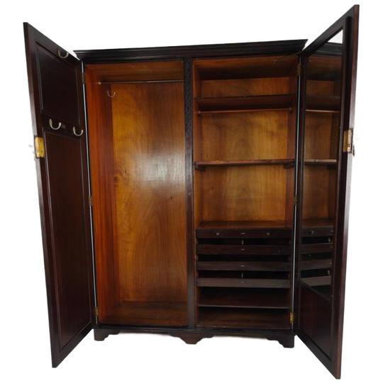 Art Deco Mahoniehouten Garderobekast Voor Dames Van Waring & Gillow – Ca. 1920 1