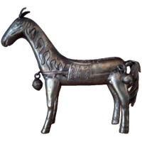 Tibetaans Verzilverd Beeldje Van Paard