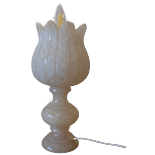 Albasten Lampje Tulpvormig - Spanje Jaren '70 (28 Cm) 1