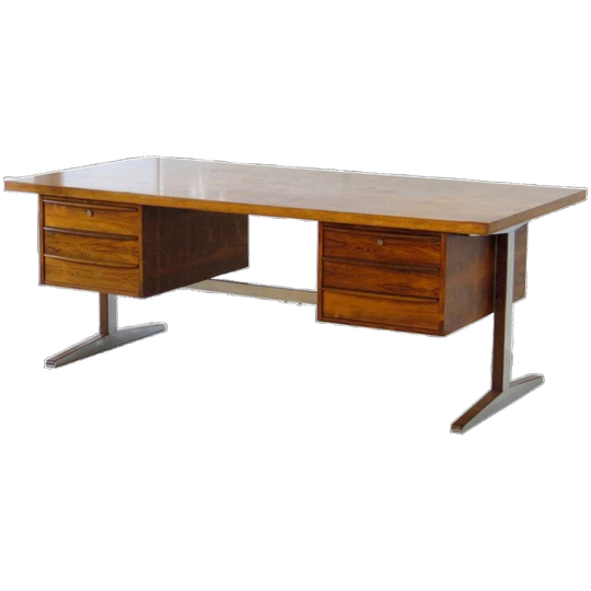 Xl Vintage Mid Century Directiebureau In Palissander, 1960s 1