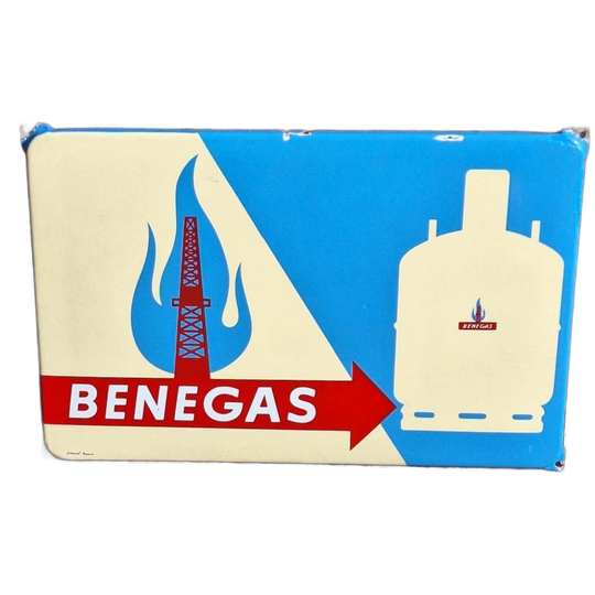 Oud Emaille Reclame Bord Langcat Bussum Van Benegas🔥 1
