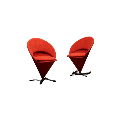 Verner Panton Model Cone K1 Chair By Timeless Design Classic