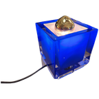 Nachtmann Leuchten Glass Cube Lamp, Blue thumbnail 1
