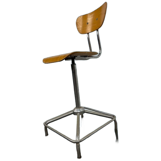 Vintage Industriële Bureaustoel / Atelierstoel / Desk Chair 1