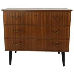 Scandinavisch Vintage Teak Fineren Ladekast Stenvo thumbnail 1