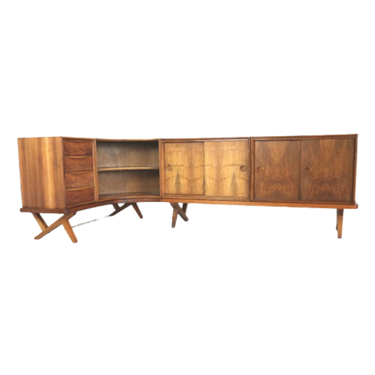 Vintage Walnoten Dressoir Van Rudolf B. Glatzel Door Fristho Franeker Uit 1955 1