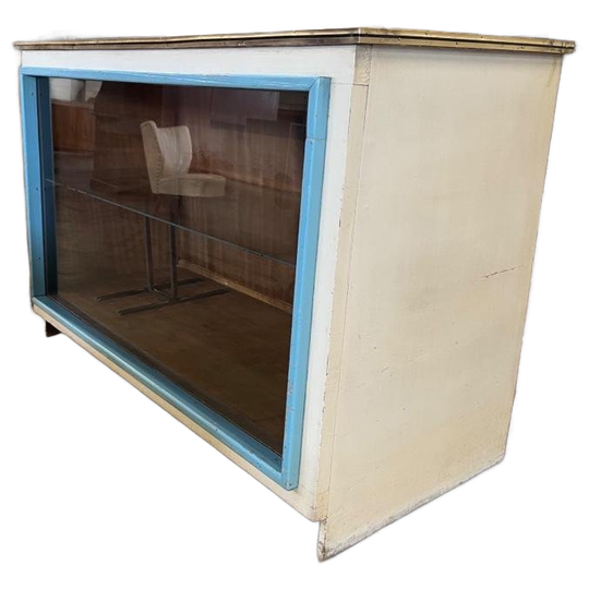 Vintage Houten Winkeltoog /toonbank/ Vitrine : Opmaakproject 1