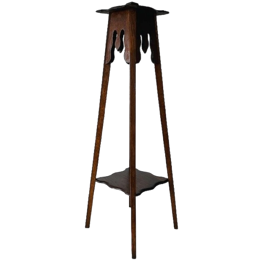 Hoge Vintage Plantentafel Teak 1