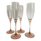 4X Champagneglas Roze Voet Luminarc thumbnail 1