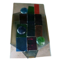 Edialux Coloured Wall Lamp Sconce Belgium 1950 / 25cm X 15 M X6cm