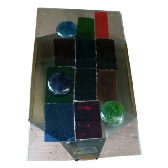 Edialux Coloured Wall Lamp Sconce Belgium 1950 / 25cm X 15 M X6cm 1