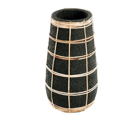 Bazar Bizar | De Cutie Vaas - Zwart Naturel - M 1