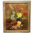 Karel Jongelinghs (1871-1948) "stilleven Met Bloemen". thumbnail 1