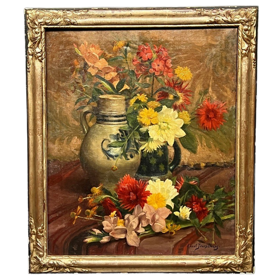 Karel Jongelinghs (1871-1948) "stilleven Met Bloemen". 1